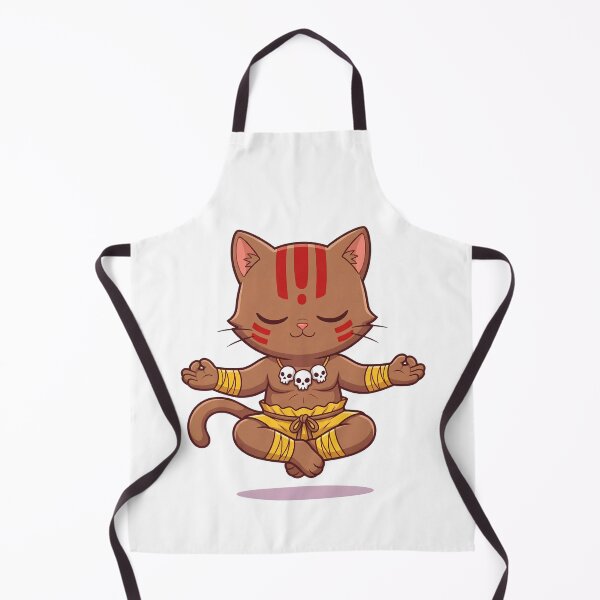 Item preview, Yoga Fire Cat Fighter Cartoon Parody designed and sold by CuteKats.