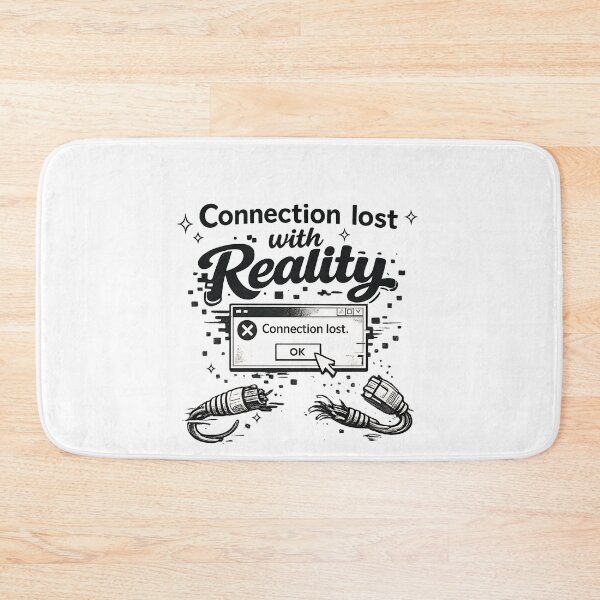 Item preview, Connection Lost With Reality – Minimal Y2K Glitch Typography Aesthetic Retro Internet T-Shirt designed and sold by XxZainStylexX.