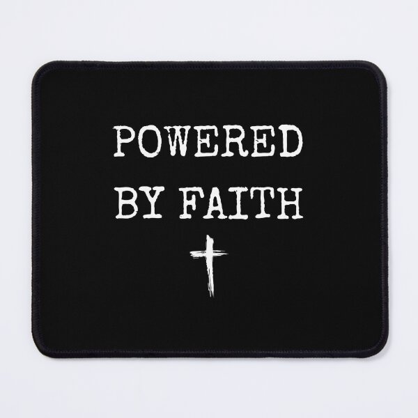 Item preview, Powered by faith- Mug Tote Bag Sticker Shirt designed and sold by HisDesignCo.