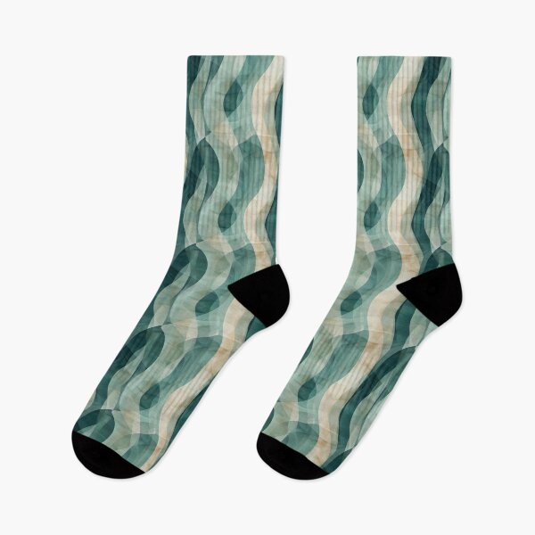 Item preview, Elegant Flowing Abstract Waves Seamless Pattern designed and sold by MegaNovaArt.