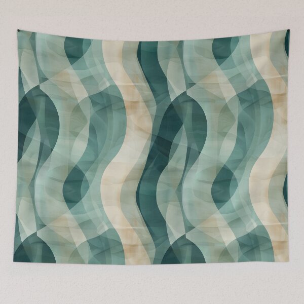 Item preview, Elegant Flowing Abstract Waves Seamless Pattern designed and sold by MegaNovaArt.