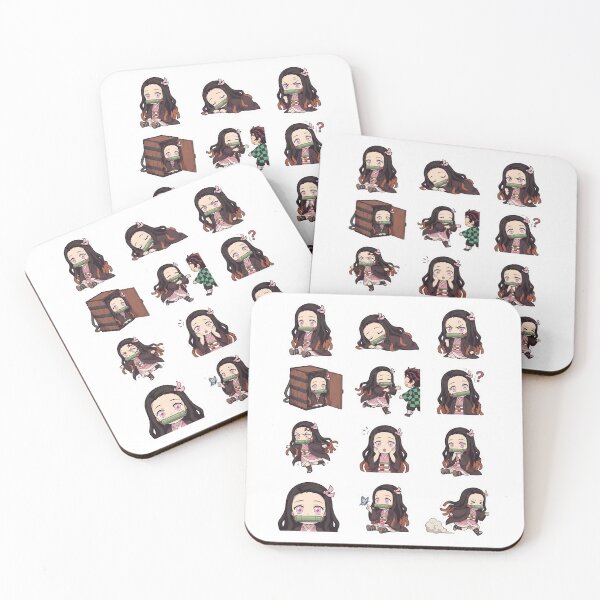 Item preview, Nezuko Kamado Kawaii Chibi Sticker Pack Art designed and sold by Innova_Creations.