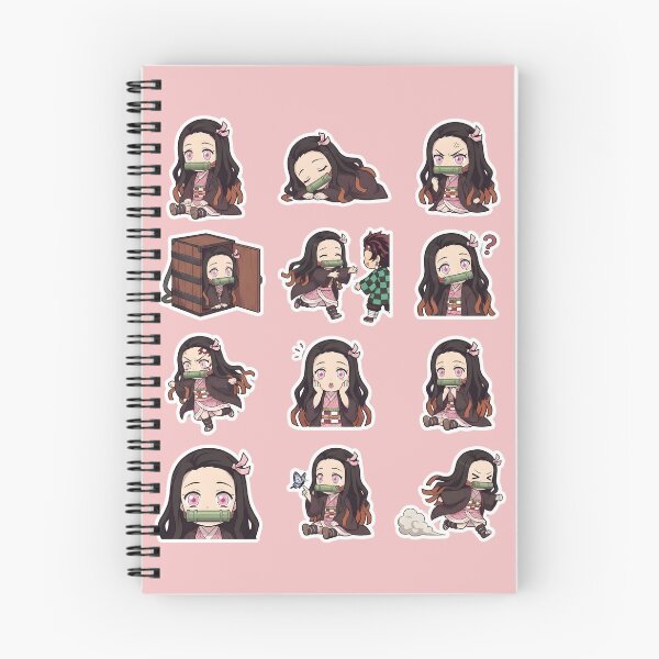 Item preview, Nezuko Kamado Kawaii Chibi Sticker Pack Art designed and sold by Innova_Creations.