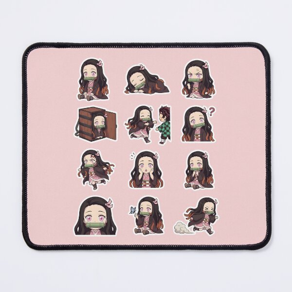 Item preview, Nezuko Kamado Kawaii Chibi Sticker Pack Art designed and sold by Innova_Creations.