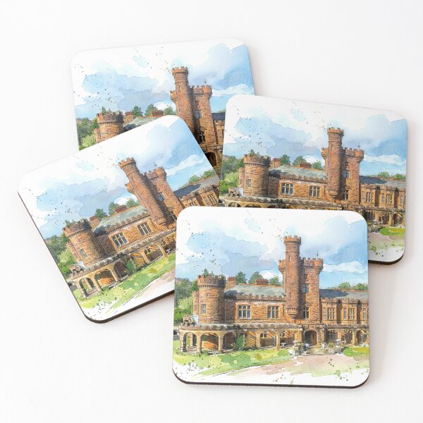 Item preview, Watercolour illustration of Kinloch Castle, Isle of Rum, Scotland designed and sold by davidelder.