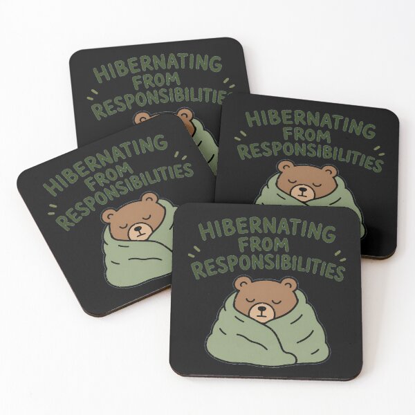 Item preview, Hibernating From Responsibilities Cozy Bear Doodle designed and sold by LOL-N-LIFESTYLE.