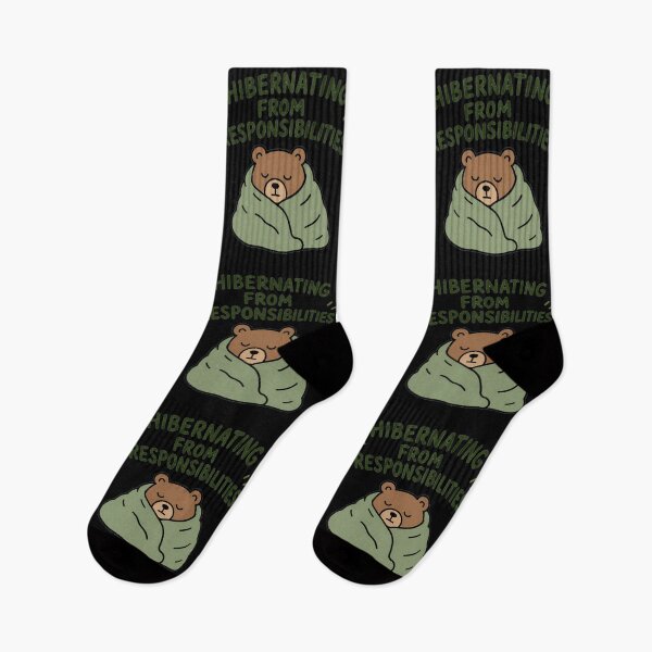 Item preview, Hibernating From Responsibilities Cozy Bear Doodle designed and sold by LOL-N-LIFESTYLE.