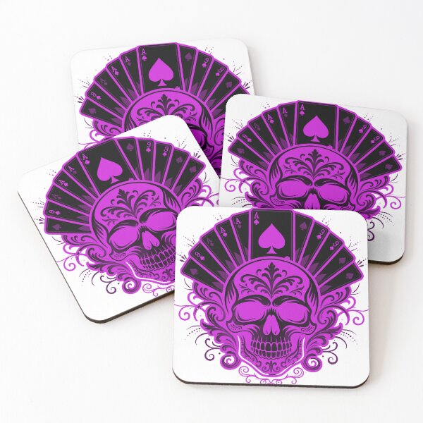 Item preview, Purple Skull Poker Fan designed and sold by HiddenLoot.