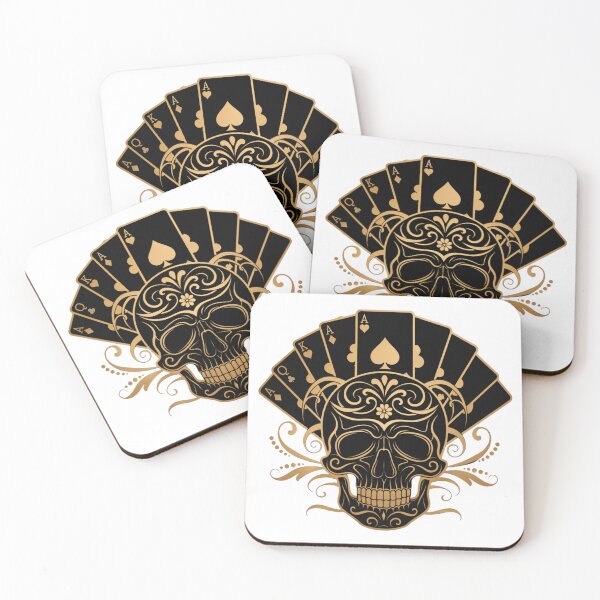 Item preview, Golden Skull Poker Hand designed and sold by HiddenLoot.