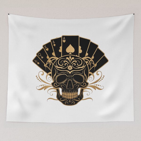 Item preview, Golden Skull Poker Hand designed and sold by HiddenLoot.