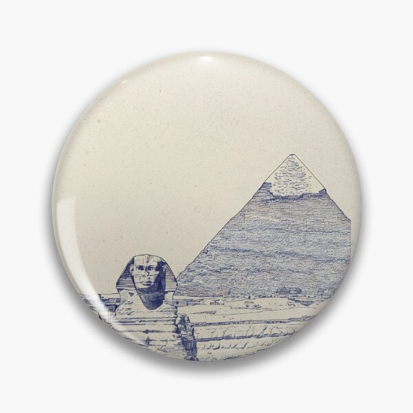 Item preview, Giza Egypt Great Sphinx and Pyramid Vintage Line Art Poster designed and sold by Sorcend.