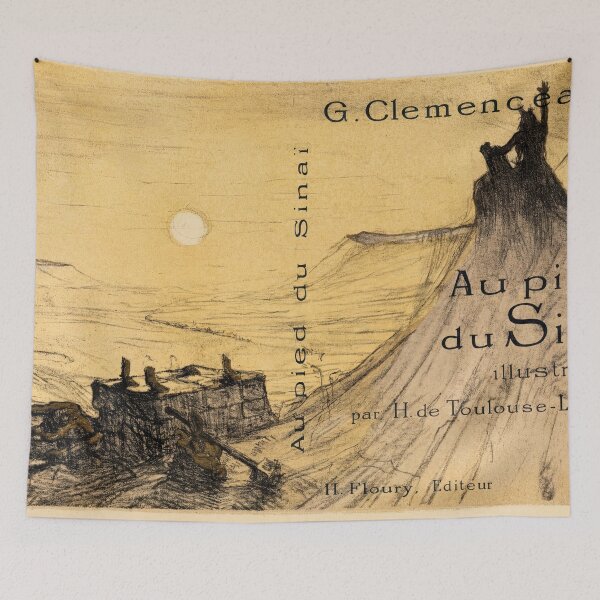 Item preview, Cover for Au Pied du Sinaï by Henri de Toulouse-Lautrec - Vintage French Book Cover Art Print designed and sold by artofuniverse.