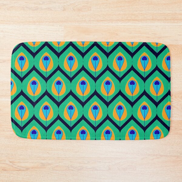 Item preview, Modern Peacock Feather Seamless Pattern - Vibrant Geometric Boho Art designed and sold by Niji Hibana.