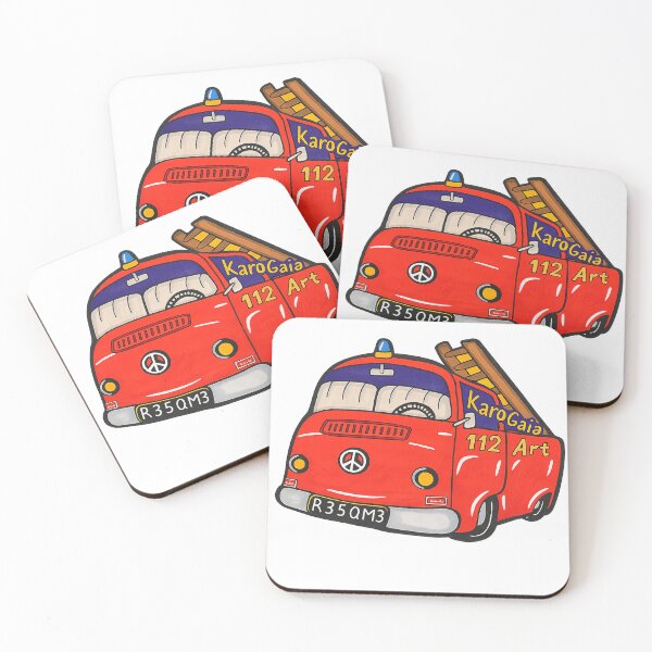 Item preview, Firetruck designed and sold by KaroGaiaArt.