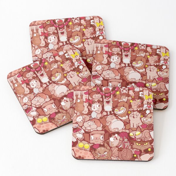 Item preview, Crazy Funny Cats – Cute Cartoon Cat Pattern designed and sold by yuanden.