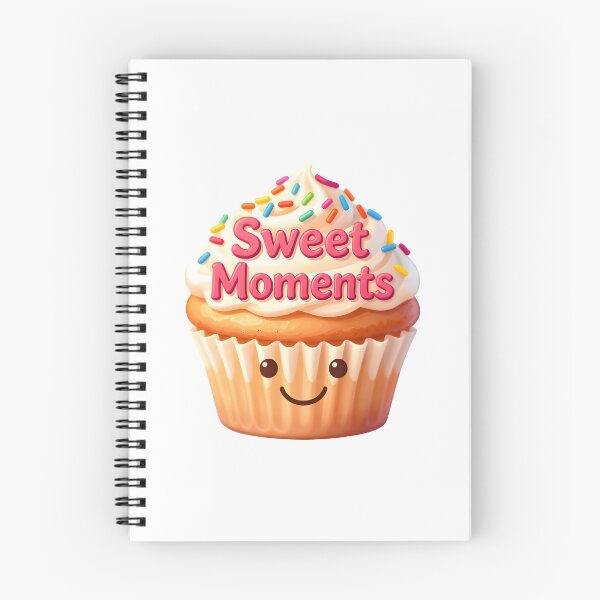 Item preview, A smiling cupcake topped with sprinkles and the words “Sweet Moments” designed and sold by Beleza e Estilo.