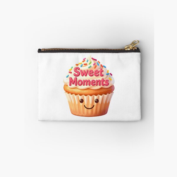 Item preview, A smiling cupcake topped with sprinkles and the words “Sweet Moments” designed and sold by Beleza e Estilo.