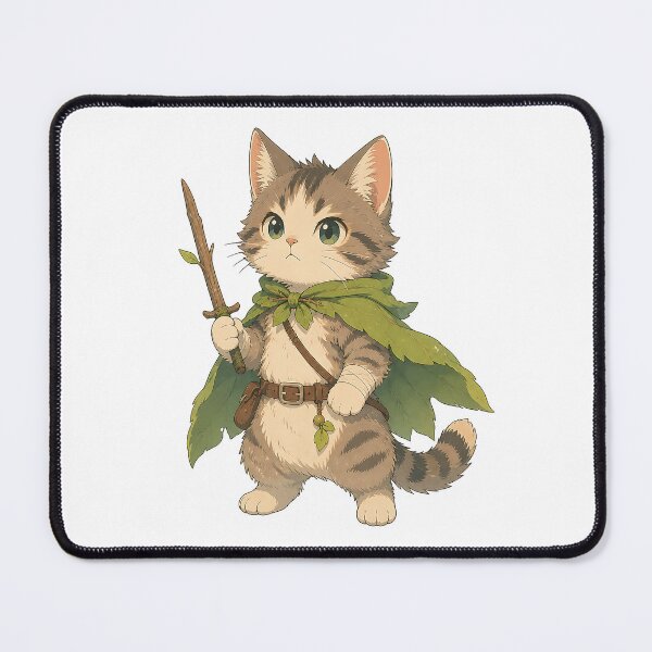 Item preview, Cute RPG Fantasy Ranger Warrior Cat designed and sold by LumePrint.