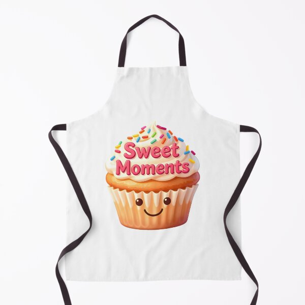 Item preview, A smiling cupcake topped with sprinkles and the words “Sweet Moments” designed and sold by Beleza e Estilo.