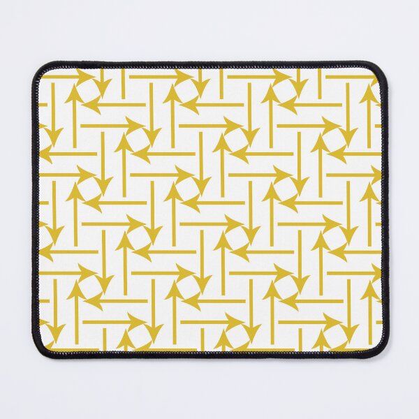Item preview, White & durian yellow arrows designed and sold by Mint + Midnight.