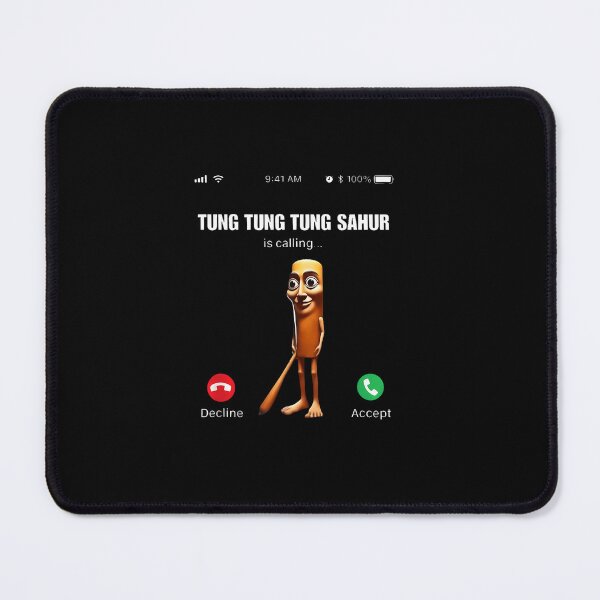 Item preview, Tung Sahur Calling Funny Fishing Brainrot Joke Boys Kid Meme designed and sold by TrashyTrashyPc.