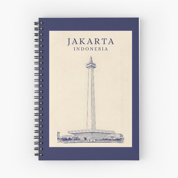 Item preview, Jakarta Indonesia National Monument Monas Vintage Line Art Poster designed and sold by Sorcend.