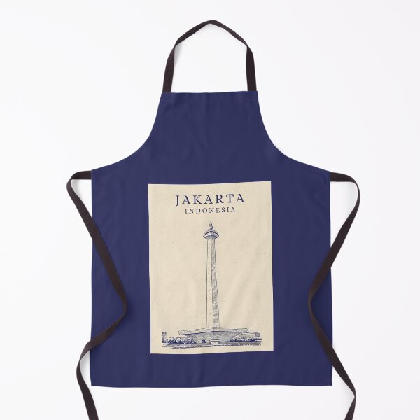 Item preview, Jakarta Indonesia National Monument Monas Vintage Line Art Poster designed and sold by Sorcend.