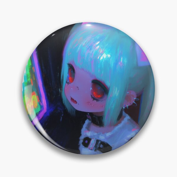 Item preview, Cyber Goth Arcade Demon Girl designed and sold by bubblegoth.