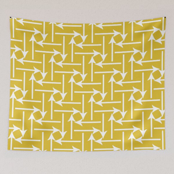 Item preview, Durian yellow & white arrows designed and sold by Mint + Midnight.