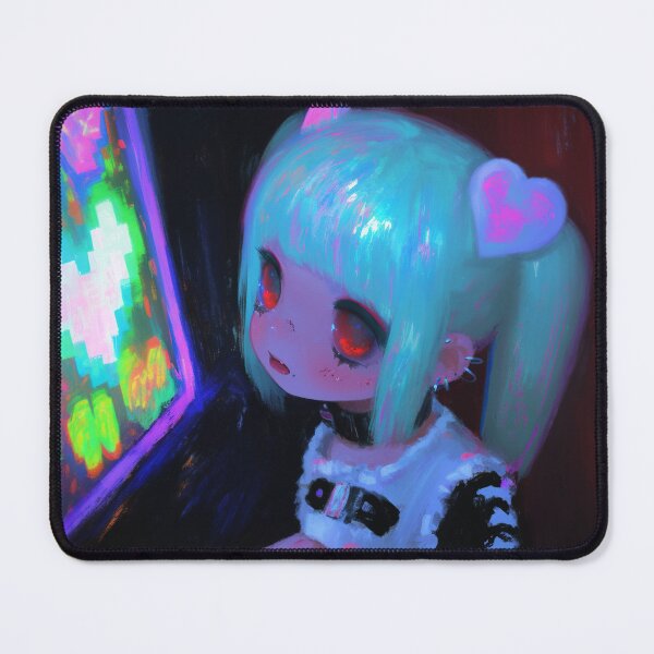 Item preview, Cyber Goth Arcade Demon Girl designed and sold by bubblegoth.