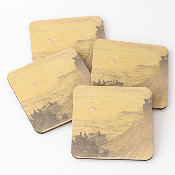 Item preview, Au Pied du Sinaï Landscape by Henri de Toulouse-Lautrec Vintage Desert Art Print designed and sold by artofuniverse.