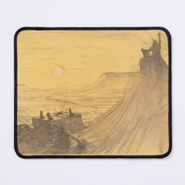 Item preview, Au Pied du Sinaï Landscape by Henri de Toulouse-Lautrec Vintage Desert Art Print designed and sold by artofuniverse.