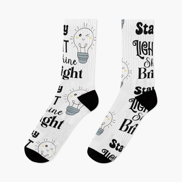 Item preview, Stay light shine bright black white designed and sold by Navitaloves.