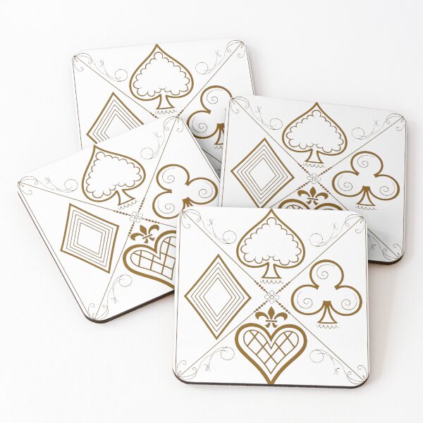 Item preview, Antique Gold Card Suits designed and sold by HiddenLoot.