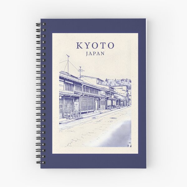 Item preview, Kyoto Japan Traditional Street Architecture Vintage Line Art Poster designed and sold by Sorcend.