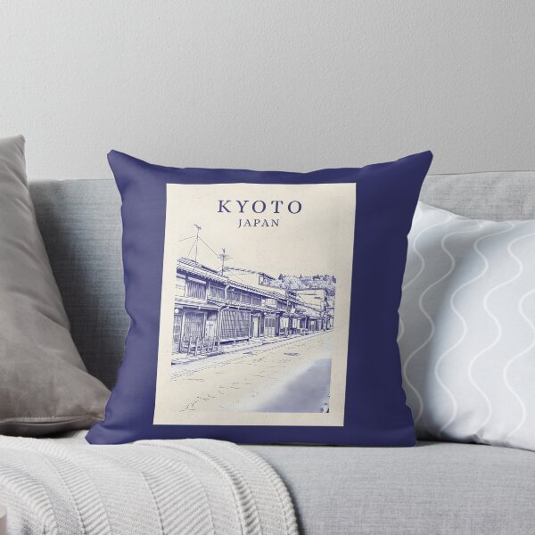 Item preview, Kyoto Japan Traditional Street Architecture Vintage Line Art Poster designed and sold by Sorcend.