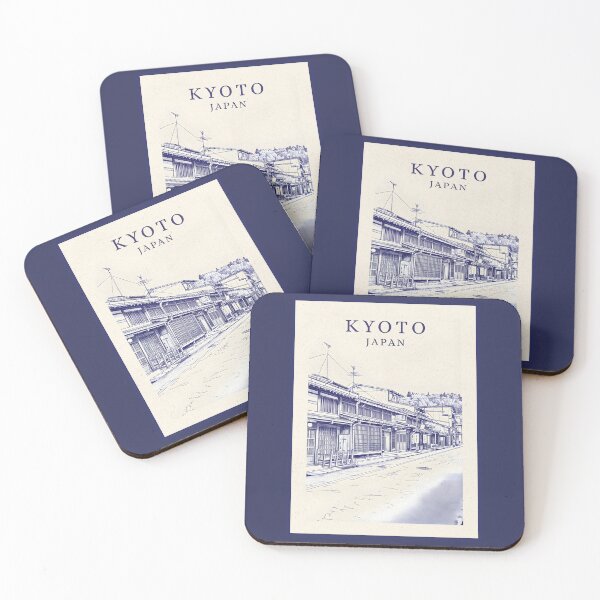 Item preview, Kyoto Japan Traditional Street Architecture Vintage Line Art Poster designed and sold by Sorcend.