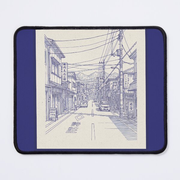 Item preview, Kyoto Japan City Street Vintage Line Art Travel Poster designed and sold by Sorcend.