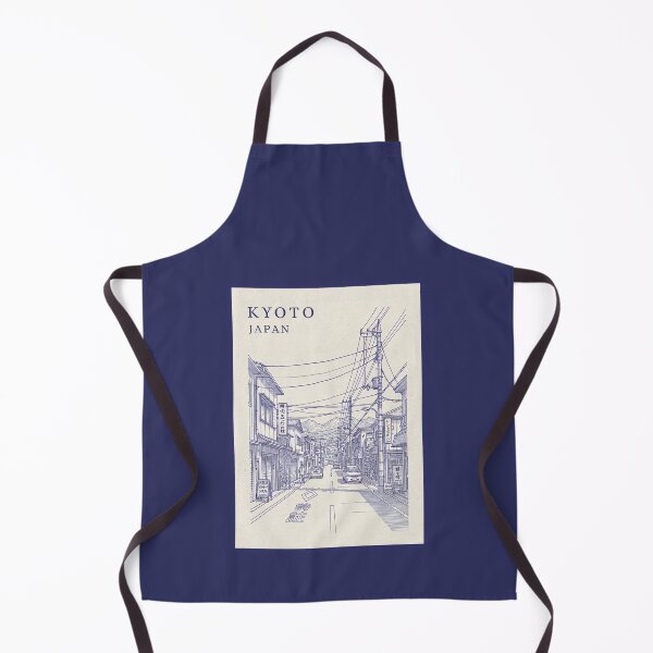 Item preview, Kyoto Japan City Street Vintage Line Art Travel Poster designed and sold by Sorcend.