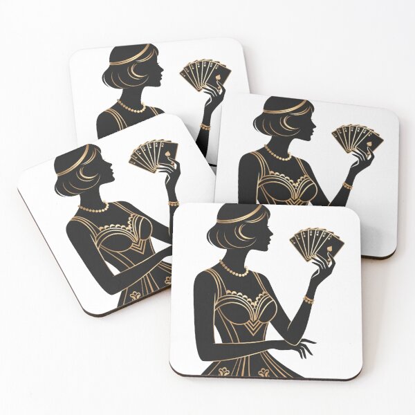 Item preview, Elegant Poker Lady Silhouette designed and sold by HiddenLoot.