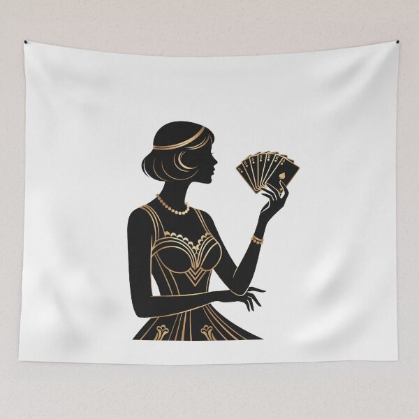 Item preview, Elegant Poker Lady Silhouette designed and sold by HiddenLoot.
