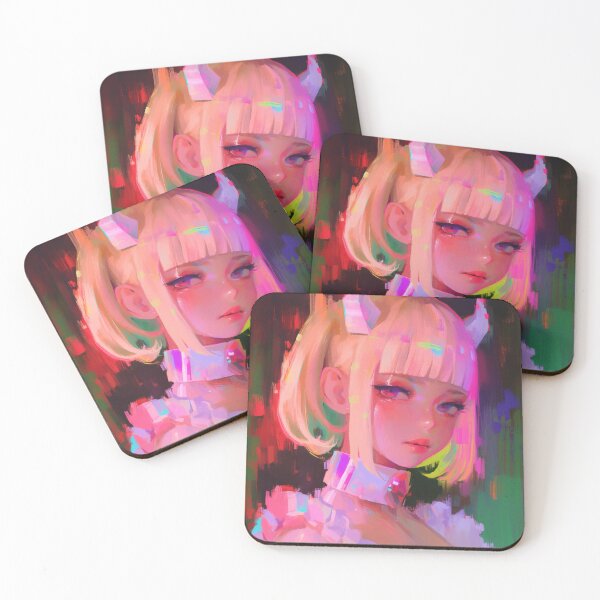 Item preview, Neon Pastel Demon Anime Girl designed and sold by bubblegoth.