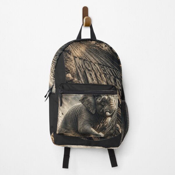 Item preview, Founder Scaling Momentum Builds Itself Elephant Industrial Cinematic Wall Art designed and sold by SavannaStrikes.