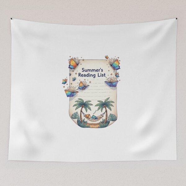 Item preview, Summer Reading Watercolor Scene designed and sold by AbanoubStore.