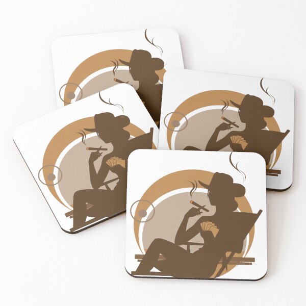 Item preview, Cowgirl Poker Night Silhouette designed and sold by HiddenLoot.