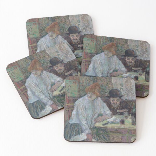 Item preview, At the Cafe La Mie by Henri de Toulouse-Lautrec Vintage Paris Cafe Art Print designed and sold by artofuniverse.
