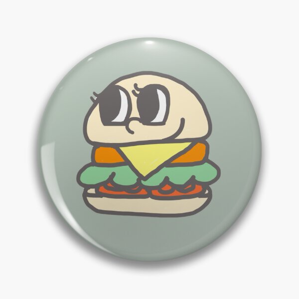 Item preview, Cute Kawaii Hamburger Face Die Cut Sticker designed and sold by PostcardnPetal.