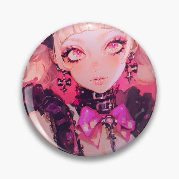 Item preview, Kawaii Pink Horned Anime Girl designed and sold by bubblegoth.