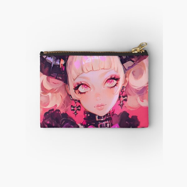 Item preview, Kawaii Pink Horned Anime Girl designed and sold by bubblegoth.