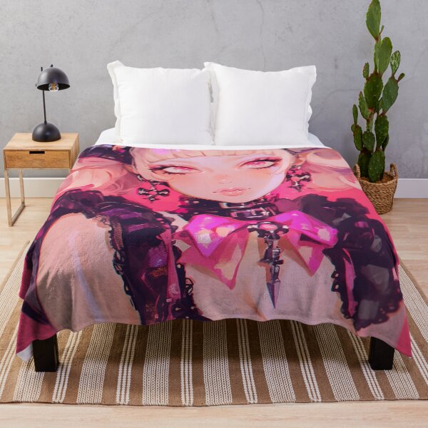 Item preview, Kawaii Pink Horned Anime Girl designed and sold by bubblegoth.